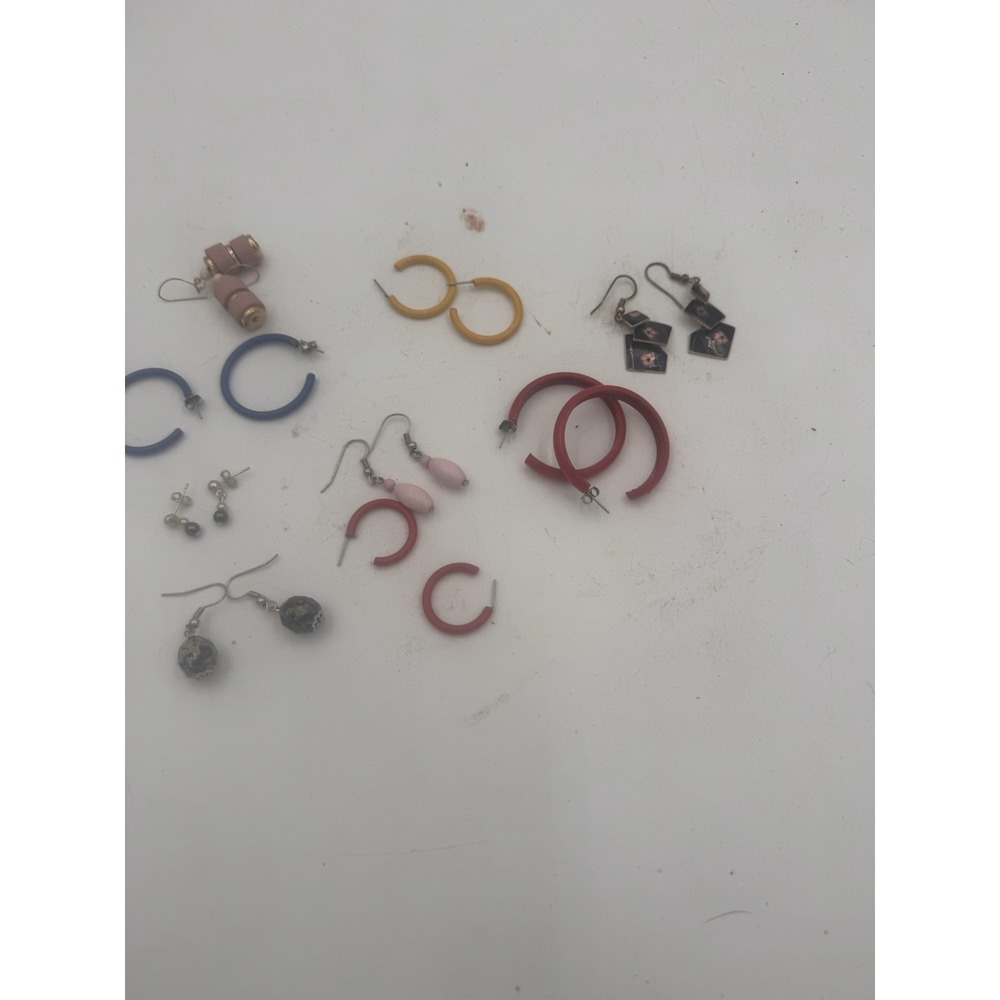 Vintage Dangle & Hoop‎ Variety Drop Earring Bundle Lot of 8